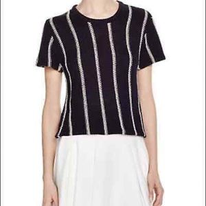 Theory Striped Cotton Sweater